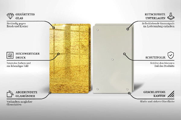 Kitchen worktop saver Yellow abstraction