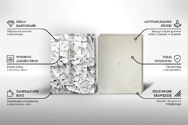 Kitchen worktop saver White flowers