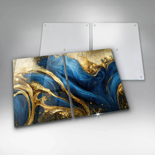 Worktop saver Blue-gold marble