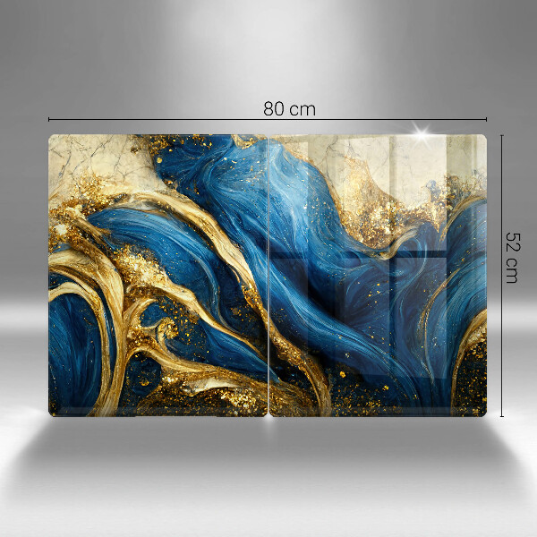 Worktop saver Blue-gold marble