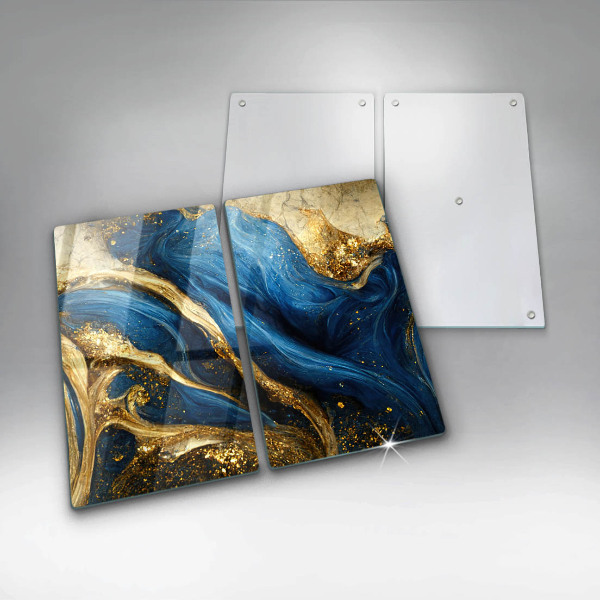 Worktop saver Blue-gold marble