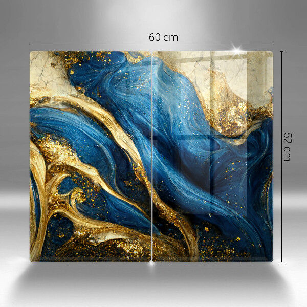 Worktop saver Blue-gold marble