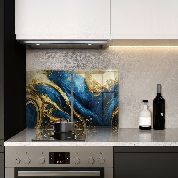 Worktop saver Blue-gold marble