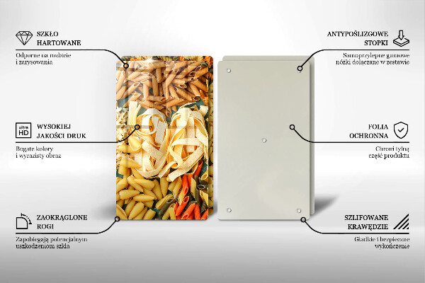 Worktop saver Different types of pasta