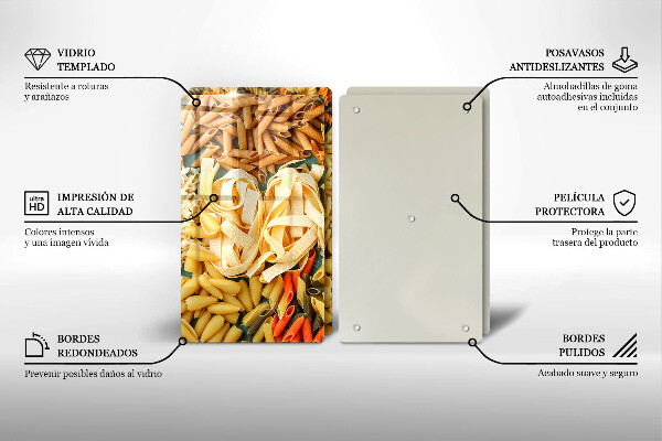 Worktop saver Different types of pasta