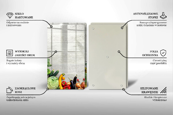 Work surface savers Vegetables on the boards