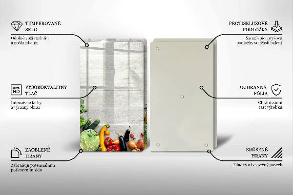 Work surface savers Vegetables on the boards