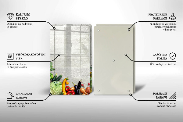 Work surface savers Vegetables on the boards