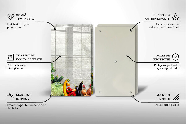 Work surface savers Vegetables on the boards