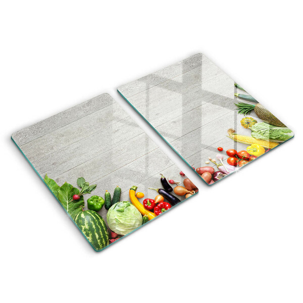 Work surface savers Vegetables on the boards