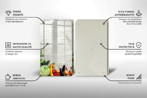 Work surface savers Vegetables on the boards