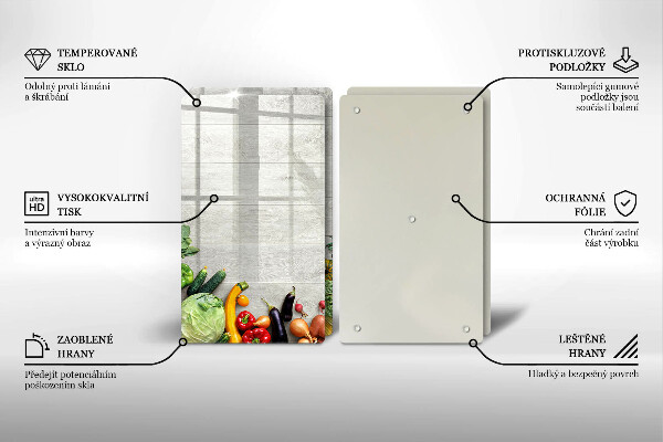 Work surface savers Vegetables on the boards