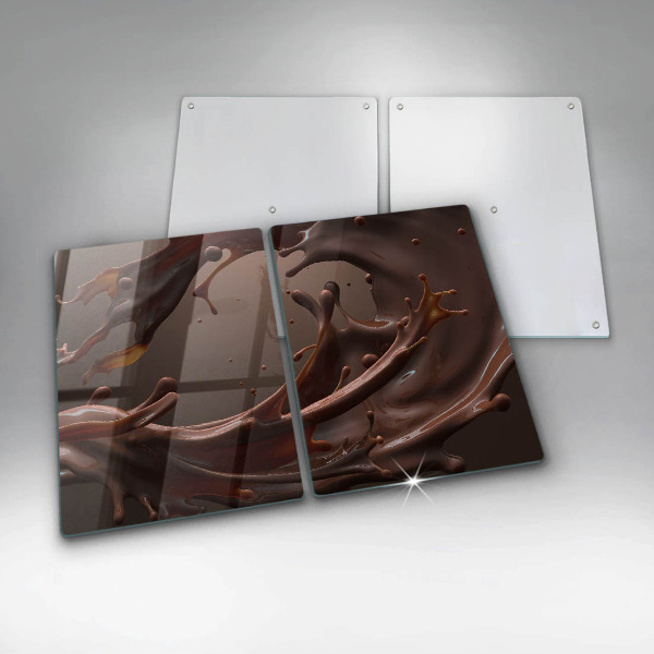 Induction hob cover Liquid chocolate