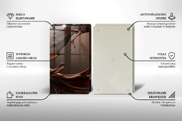 Induction hob cover Liquid chocolate