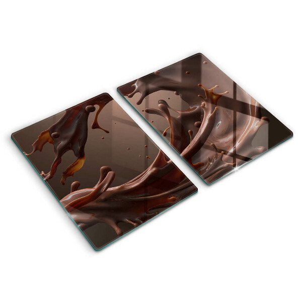 Induction hob cover Liquid chocolate
