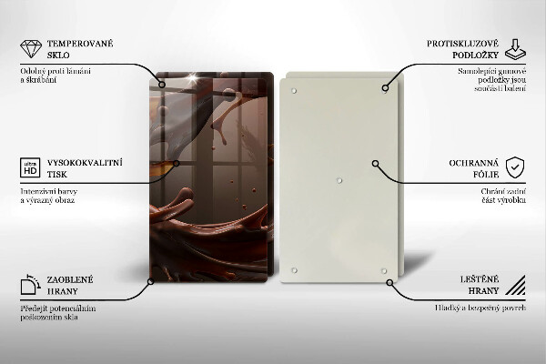 Induction hob cover Liquid chocolate