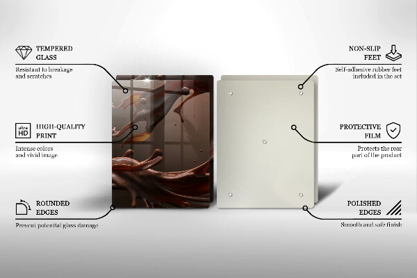 Induction hob cover Liquid chocolate