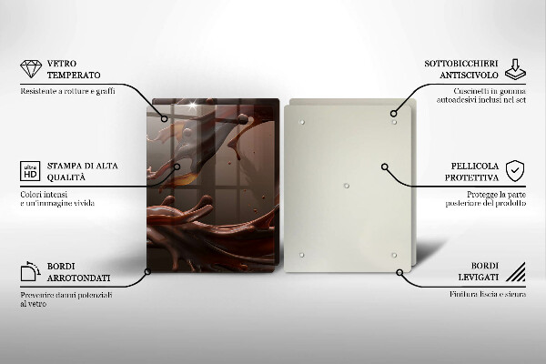 Induction hob cover Liquid chocolate