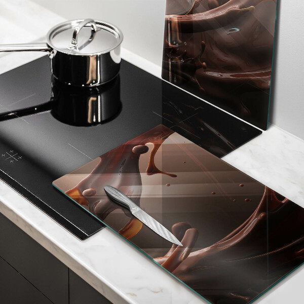 Induction hob cover Liquid chocolate