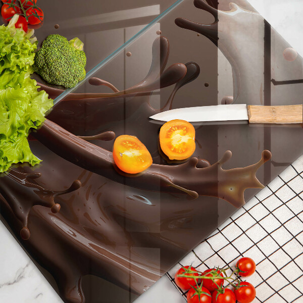 Induction hob cover Liquid chocolate