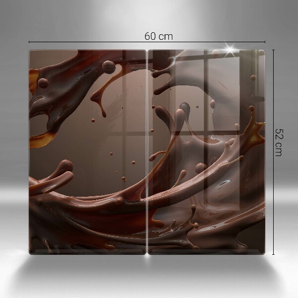 Induction hob cover Liquid chocolate