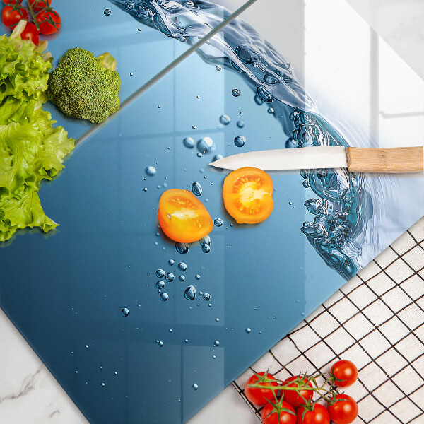 Induction hob cover Blue water