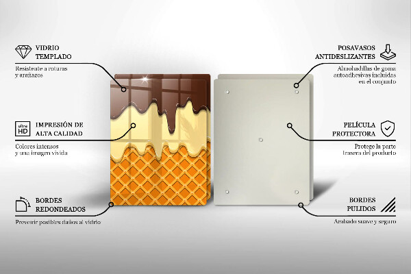 Work surface savers Illustration of ice cream