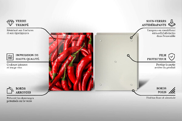 Work surface savers Hot chili peppers
