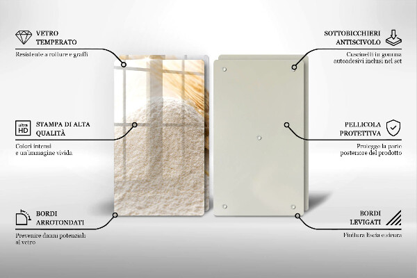 Induction hob cover Flour and cereals