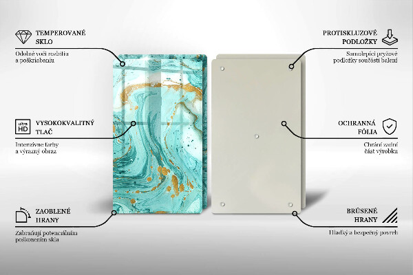 Induction hob cover Blue abstraction