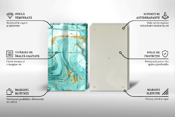 Induction hob cover Blue abstraction