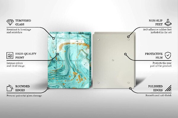 Induction hob cover Blue abstraction