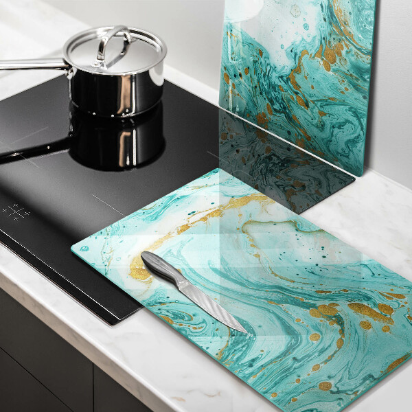 Induction hob cover Blue abstraction