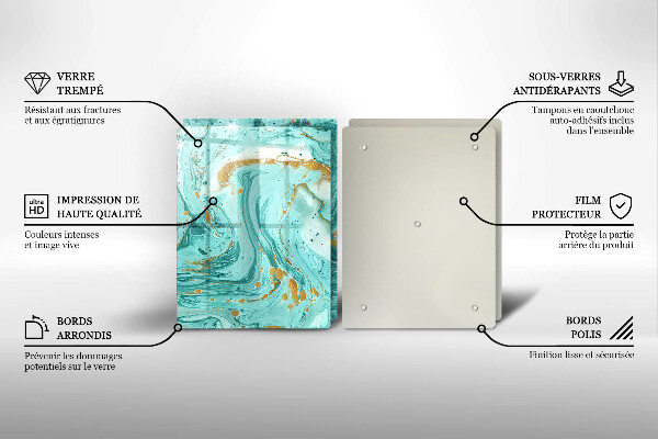 Induction hob cover Blue abstraction