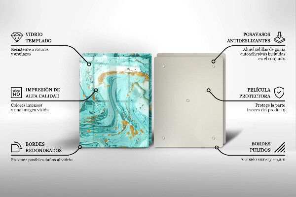 Induction hob cover Blue abstraction