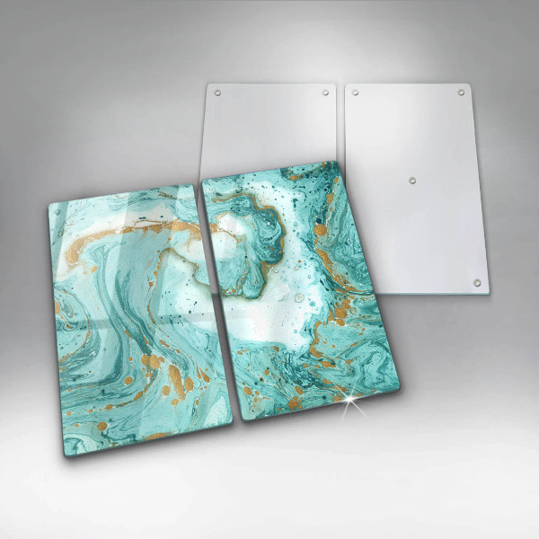 Induction hob cover Blue abstraction