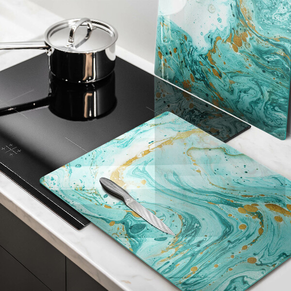 Induction hob cover Blue abstraction