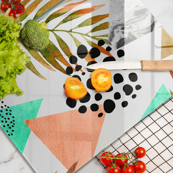 Work surface savers Boho leaves pattern