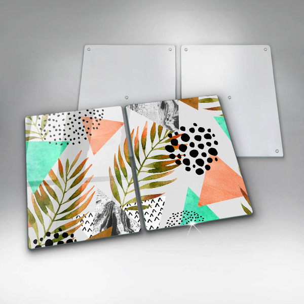 Work surface savers Boho leaves pattern