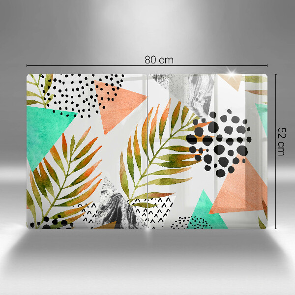 Work surface savers Boho leaves pattern