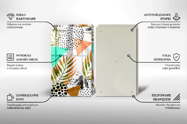 Work surface savers Boho leaves pattern