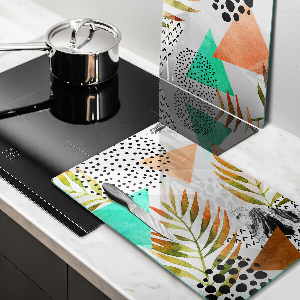 Work surface savers Boho leaves pattern