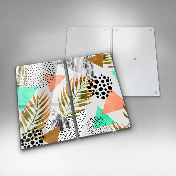 Work surface savers Boho leaves pattern