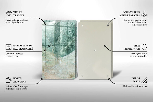 Induction hob cover Stone structure