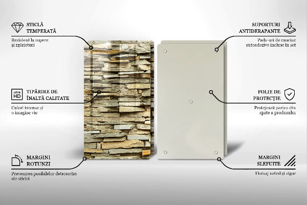 Induction hob cover Decorative stones