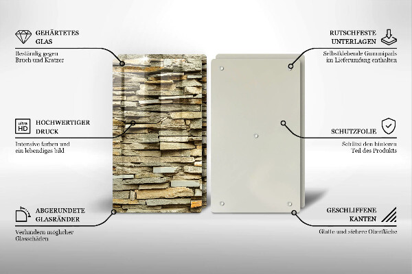 Induction hob cover Decorative stones