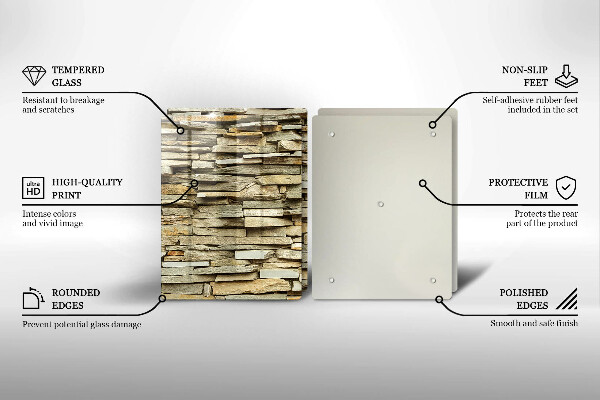 Induction hob cover Decorative stones