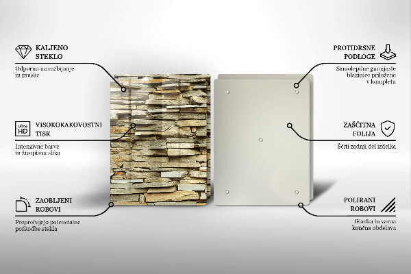 Induction hob cover Decorative stones