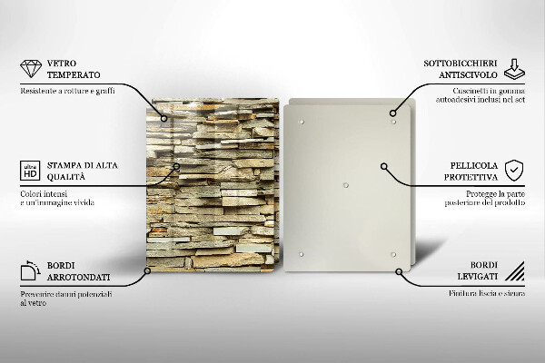 Induction hob cover Decorative stones
