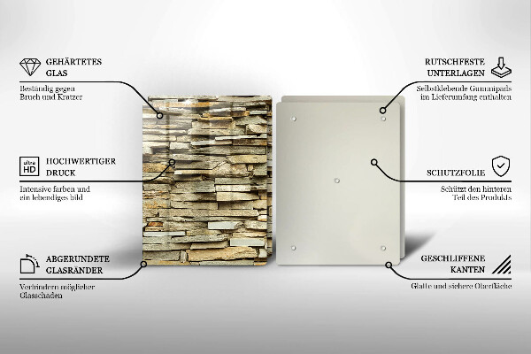 Induction hob cover Decorative stones